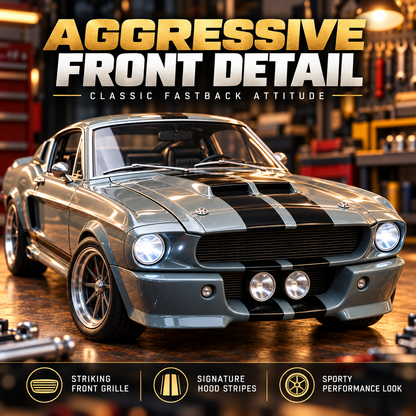 🏎️ Classic GT500-Style Fastback DIY Model Car - V8 Muscle Car Kit 🛠️