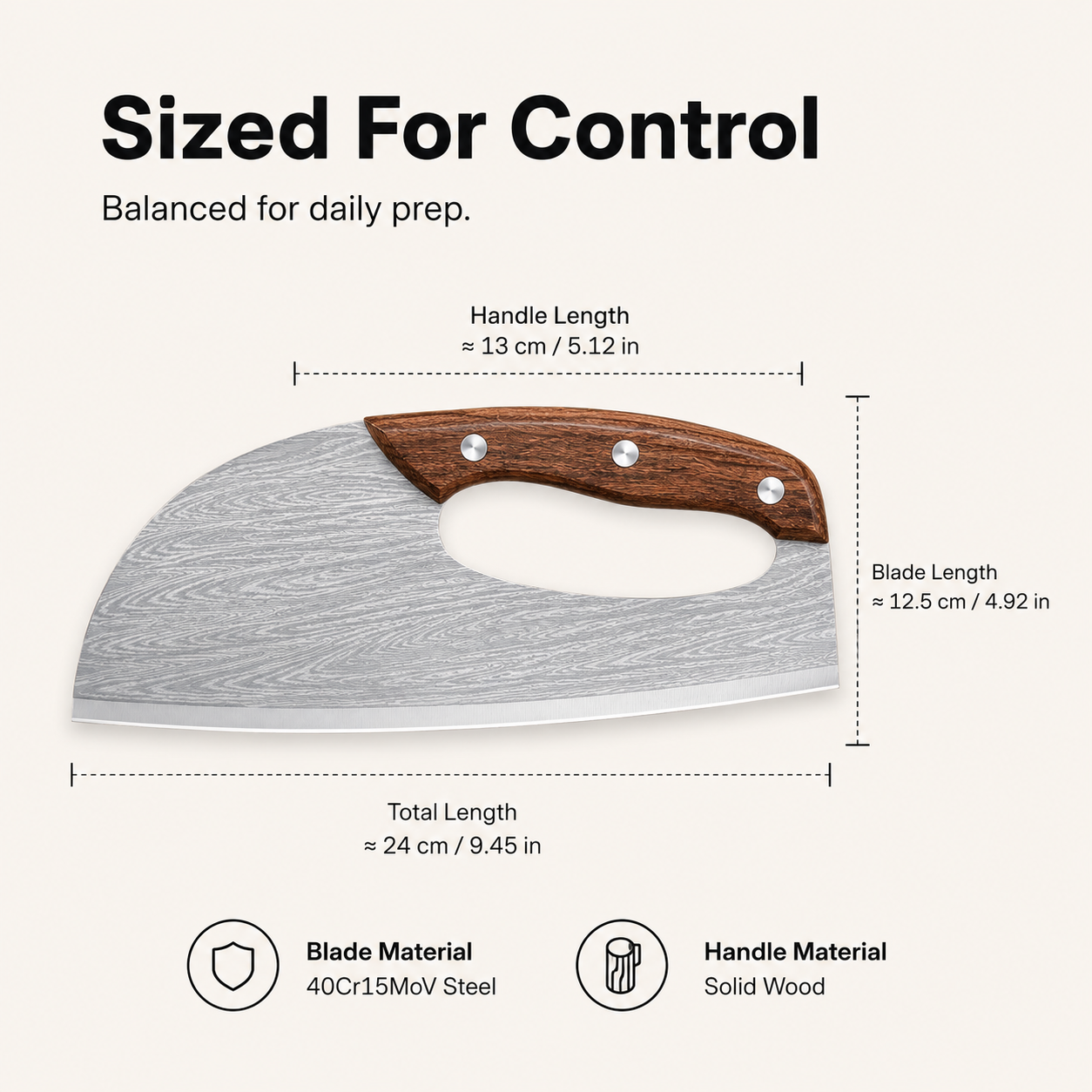 🔪 Heavy-Duty Cleaver Knife for Everyday Prep🔥