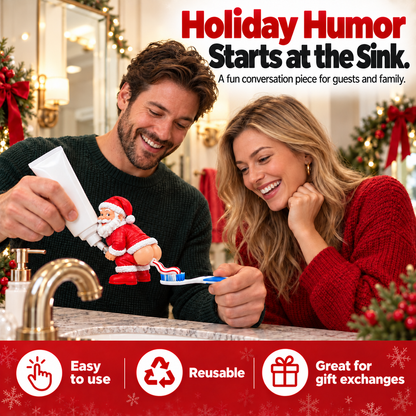 😂 Cheeky Santa Toothpaste Squeezer 🎄The Funniest Bathroom Surprise!