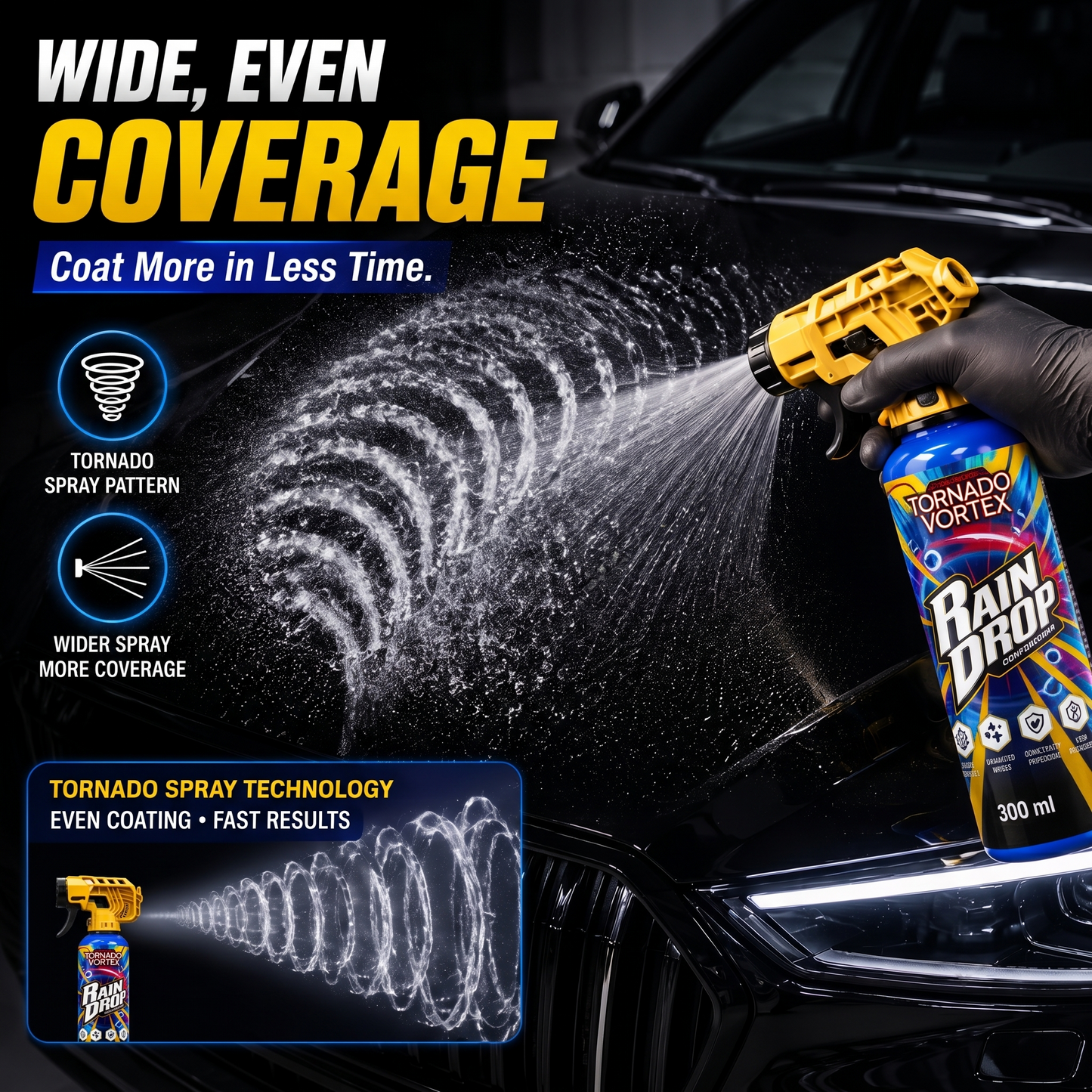 🚗 Instant Water-Repellent Coating Spray Quick Car Paint Gloss Detailing Protection 💧