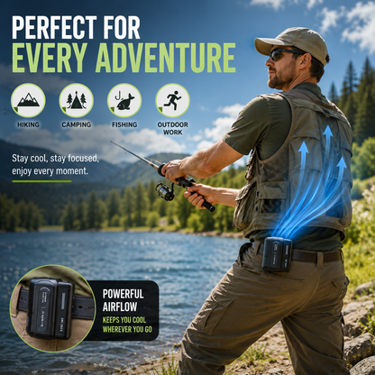 ⏰55% OFF Last Day | ❄️ Portable Waist Fan | Hands-Free Cooling for Summer