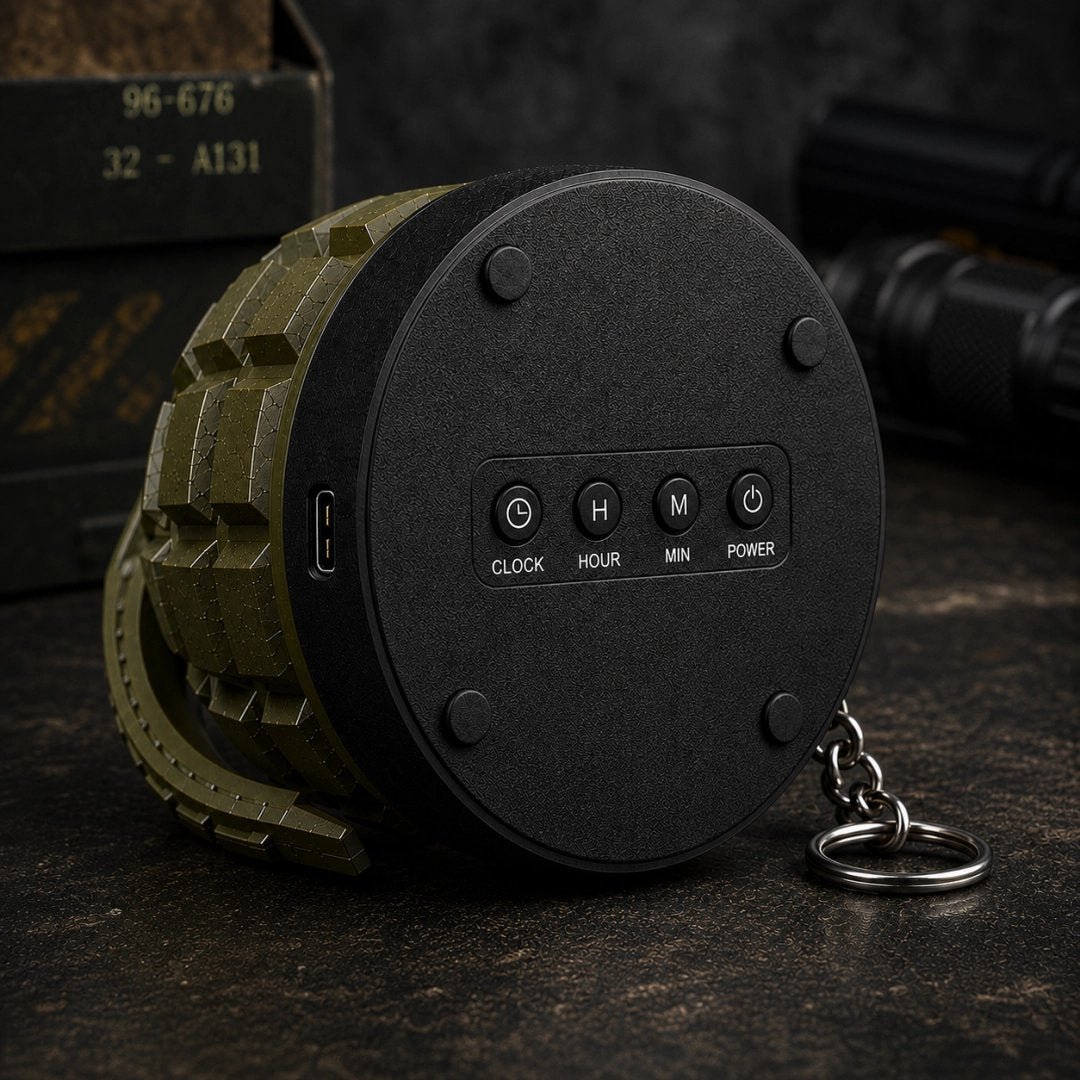 💣 Tactical Grenade Alarm Clock | Loud Interactive Alarm for Heavy Sleepers