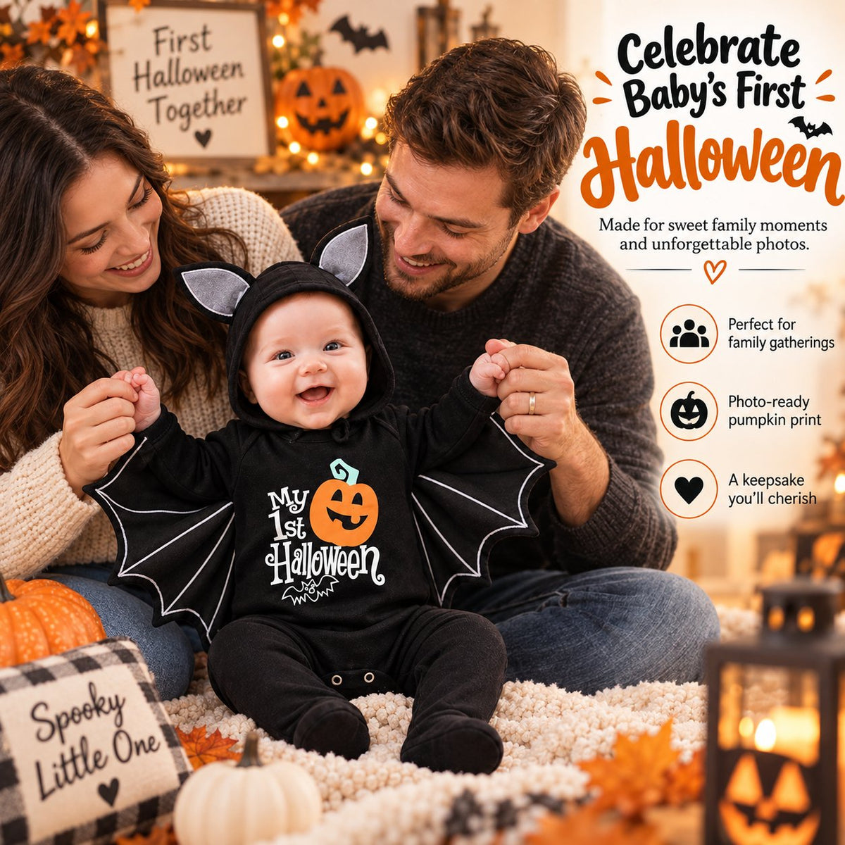 🎃🦇Baby's 1st Halloween Bat Costume Set