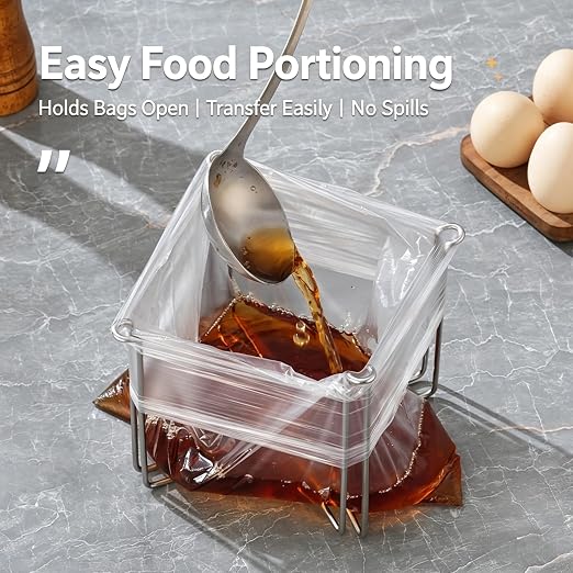 ♻️304 Stainless Steel Foldable Garbage Bag Holder