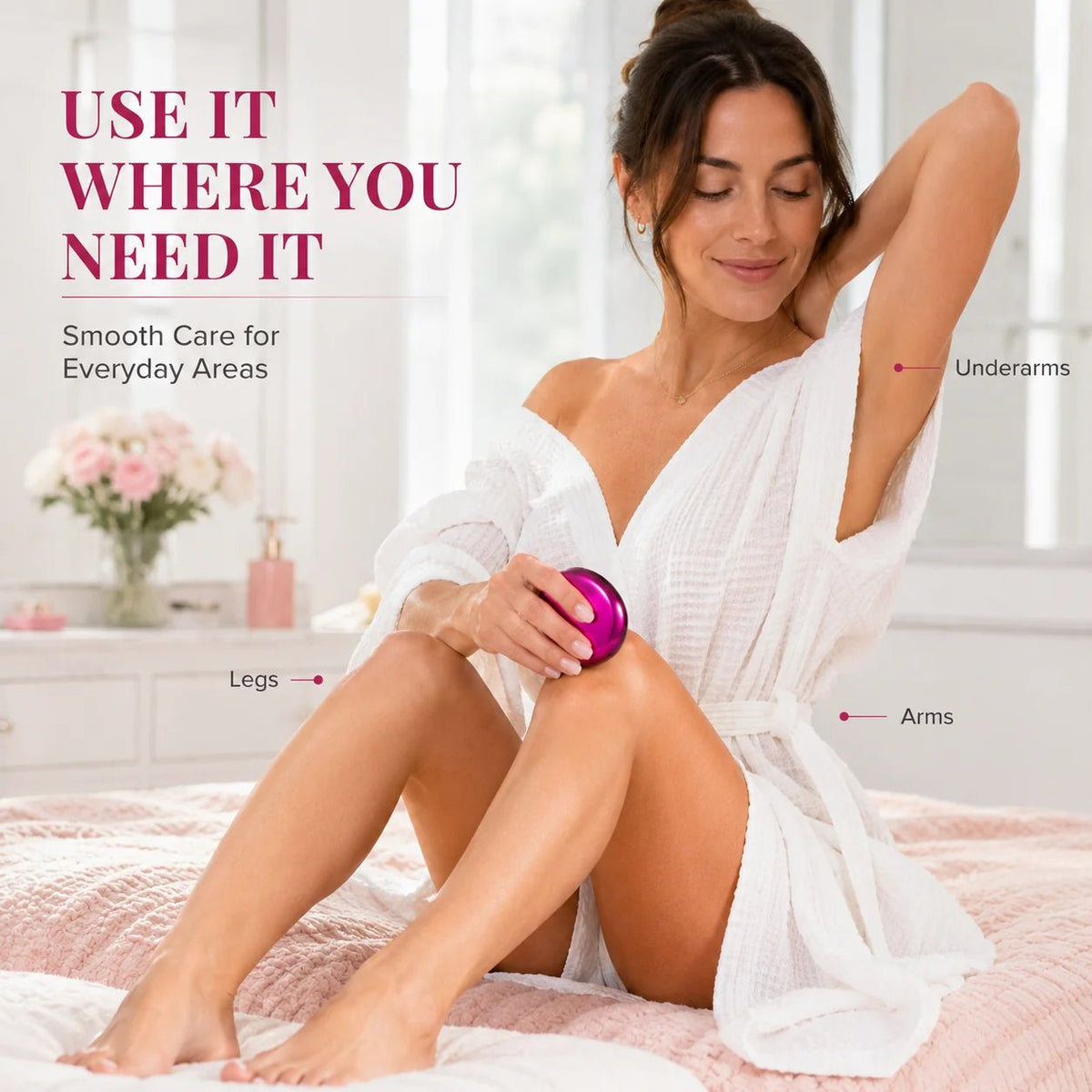 ✨ Crystal Hair Remover – Reusable Hair Removal & Exfoliating Tool