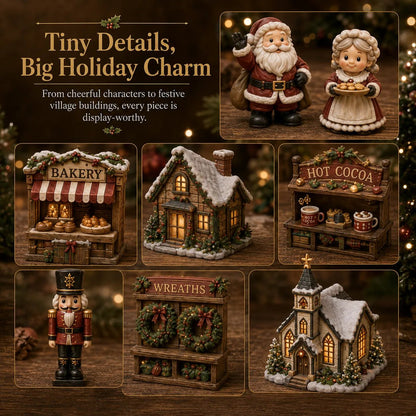🎄 24 Days of Christmas Village Friends Advent Calendar – Miniature Holiday Town Set ✨