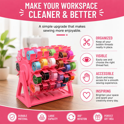 🔥Last Day 50% OFF🧵Rotating Bobbin Thread Organizer