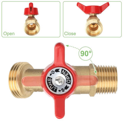 IBC Tote Adapter Kit with Brass Shut-Off Valve for Garden Hose