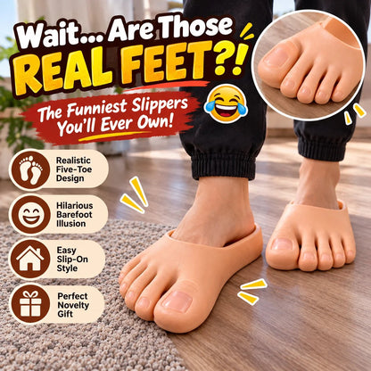 😂 50% OFF Realistic Giant Toe Slippers – The Funniest Gift Ever!