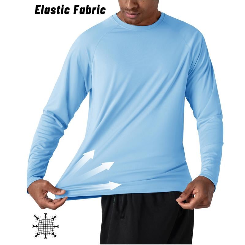 🏕️50K+ Sold⚡Men’s UPF 50+ Long Sleeve Performance Shirt – Quick Dry, Lightweight & Breathable