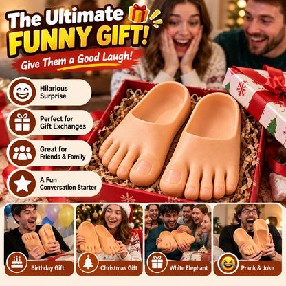 😂 50% OFF Realistic Giant Toe Slippers – The Funniest Gift Ever!