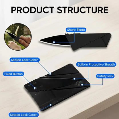 🔥Multipurpose Folding Card Tool – Ultra-Slim Stainless Steel Outdoor Utility Tool