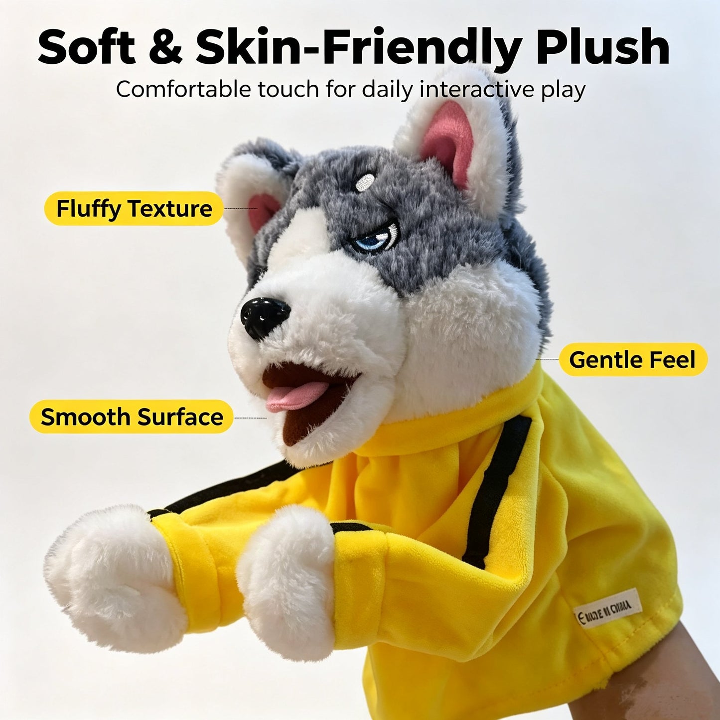 🐾 Interactive Boxing Husky Hand Puppet with Punching Sound Effects 🔥