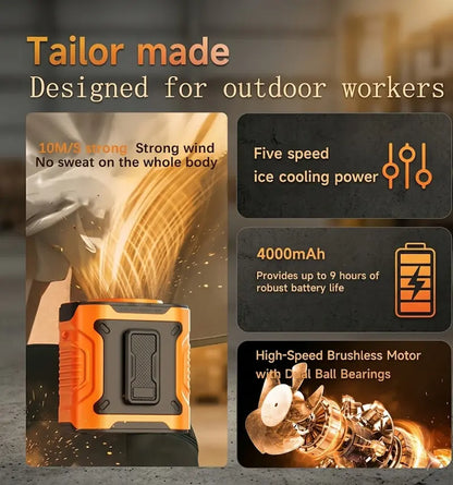 ⏳ FLASH SALE - 50% OFF TODAY |💨 3-in-1 Heavy Duty Cordless Waist & Neck Fan 🔋