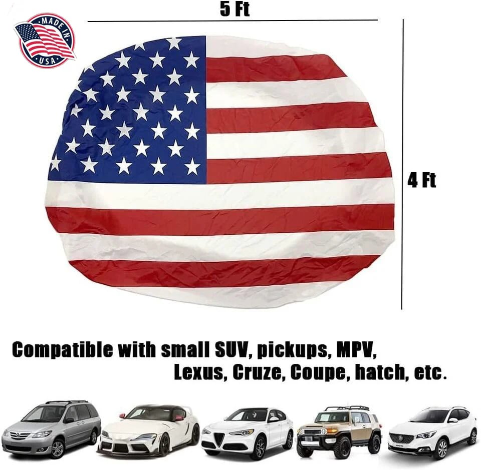 🎉4th Of July Flash Sale 65K+🔥American Car Hood Flag🦅No Glue No Tools🚗 Install in 1 Minute