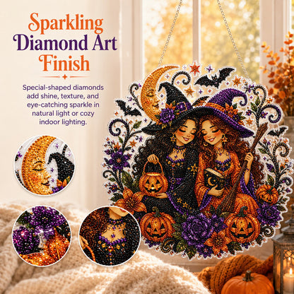 🔮DIY Witch Diamond Painting Suncatcher Ornament 🎃