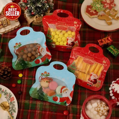 💖LAST DAY SALE 50% OFF!!🎁🎄 Christmas Self-Seal Treat Bags – Santa & Snowman Gift Bags 🎅