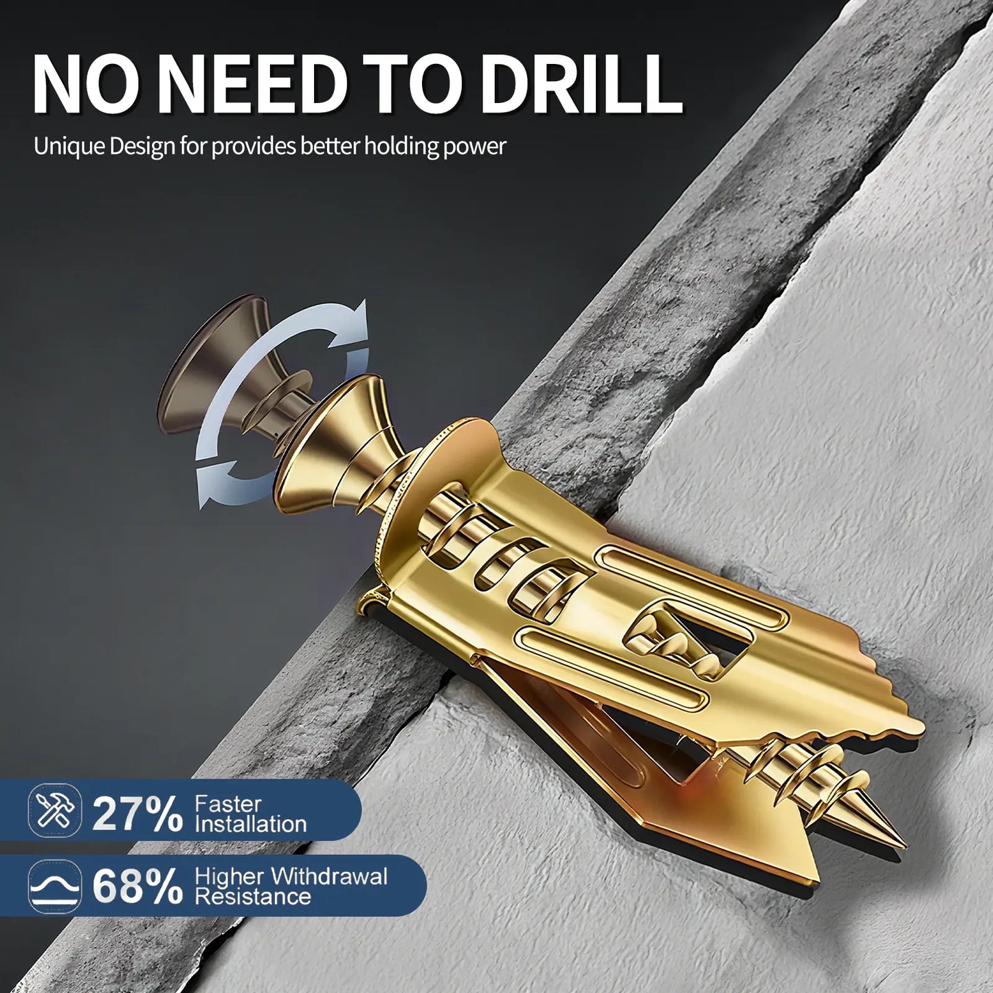 SOPAMI 80pcs Heavy Duty Self-Drilling Wall Anchor Kit