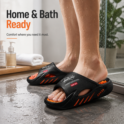 Men's Summer Outdoor Coconut-Soled Massage Slippers