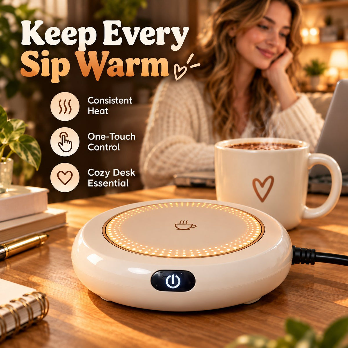 ☕ Smart Mug Warmer — Keep Your Coffee Warm & Your Moments Cozy ✨