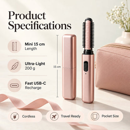 👜🔥Cordless Ceramic Hair Curler – Fits in Any Bag