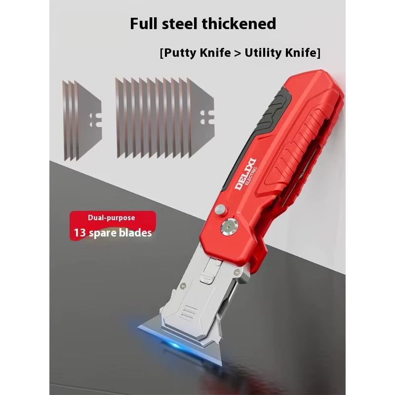 2026 New 2-in-1 Folding Box Cutter with Blade Storage