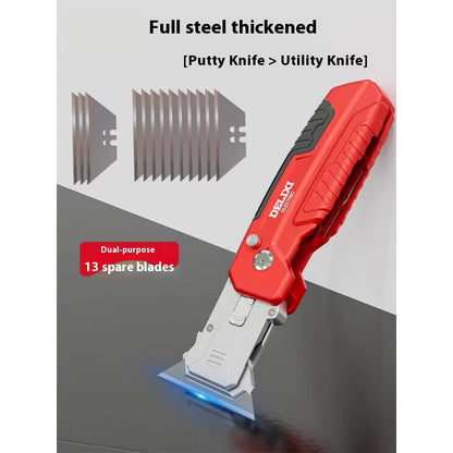 2026 New 2-in-1 Folding Box Cutter with Blade Storage