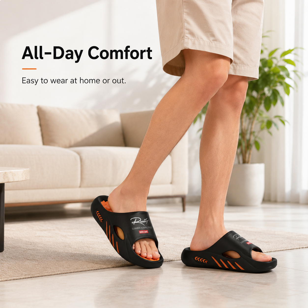 Men's Summer Outdoor Coconut-Soled Massage Slippers