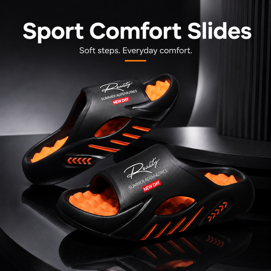 Men's Summer Outdoor Coconut-Soled Massage Slippers