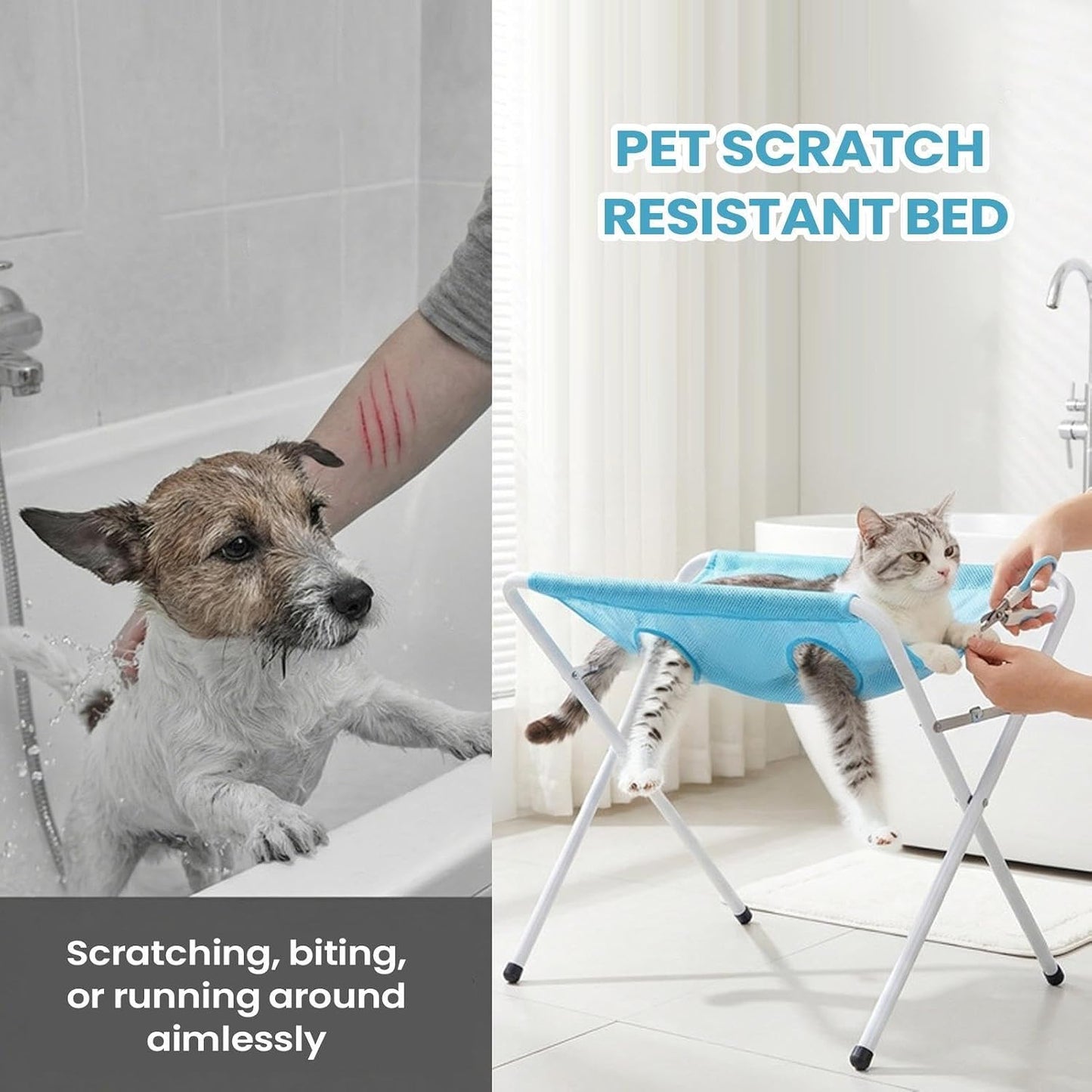 🐾 Pet Grooming Hammock Table – Home Nail Trimming & Care Station