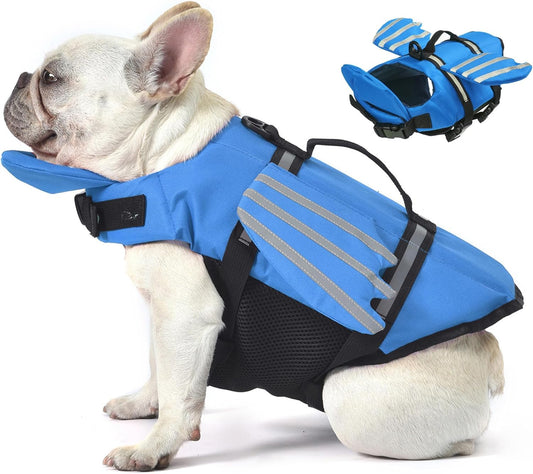 Adjustable Dog Life Jacket with Cute Wing Design