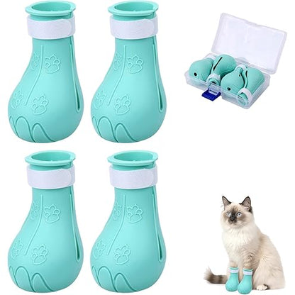 Pet Shoes: Scratch-Resistant, Bathing, Medication, and Injection-Safe Silicone Cat Paw Covers (Durable)