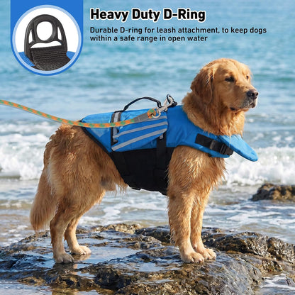Adjustable Dog Life Jacket with Cute Wing Design