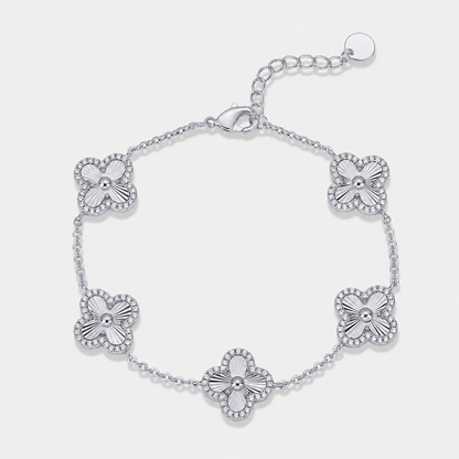 🍀 14K Gold Plated Clover Bracelet for Women – Adjustable Hypoallergenic Lucky Jewelry Gift ✨