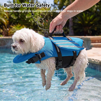 Adjustable Dog Life Jacket with Cute Wing Design
