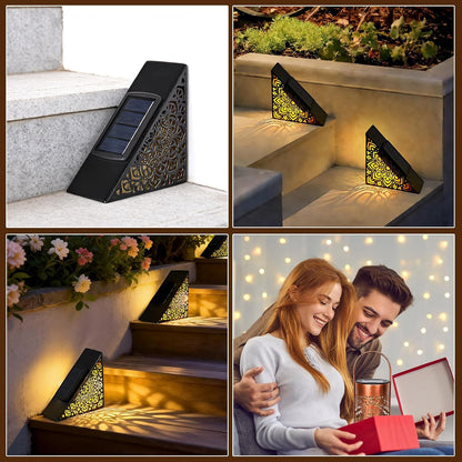 ✨🌙2-Pack Solar Step Lights for Cozy Garden and Patio Lighting