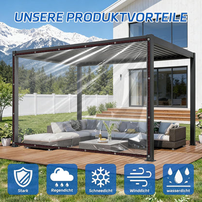 🌧️ 50% OFF Clear Waterproof Tarp – Heavy Duty Outdoor Weather Protection Cover