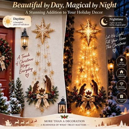 ⏰ LAST DAY – 49% OFF! ✝️✝️ Bethlehem Star Nativity Wall Light – A Little Holy Night Magic, Right on Your Wall ✨