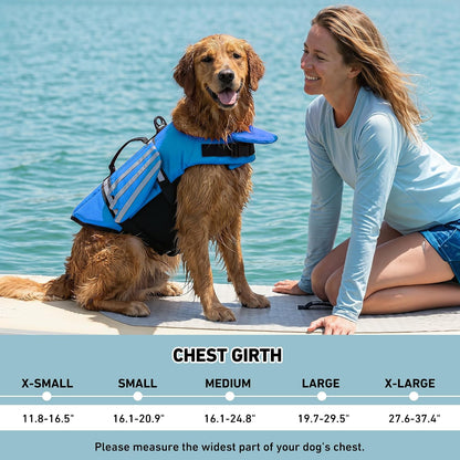 Adjustable Dog Life Jacket with Cute Wing Design