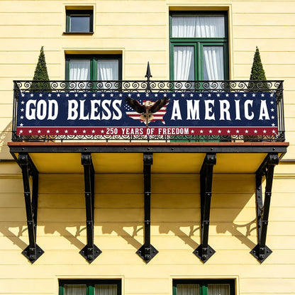 🎆✨🇺🇸 God Bless America Banner • Oversized 10ft 250th Anniversary Decor 🎉