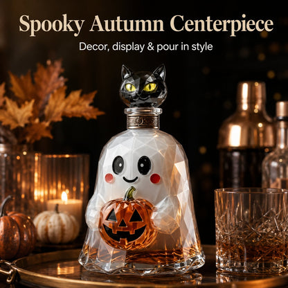 🔥HOT SALE🔥 Ghost Pumpkin Glass Decanter – 330ml Halloween Home Bar Bottle