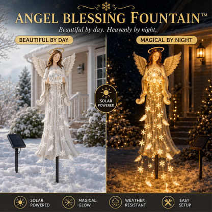 🎁 Today Only: Get 49% Off👼 Angel Blessing Fountain™ Solar Cascading Christmas Garden Light ✨