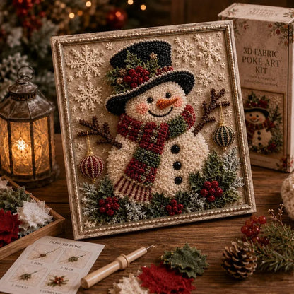 🎄3D Christmas Fabric Poke Art Kit – DIY Holiday Craft for Adults & Beginners