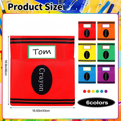 🎒 Classroom Chair Pocket Organizer – 17×19in Washable Seat Storage Pouch