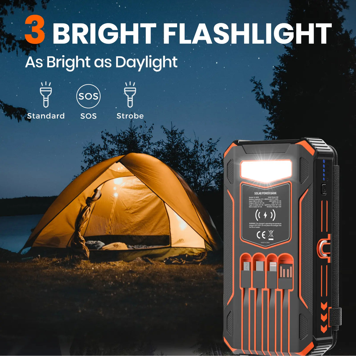 ☀️ 50% OFF Solar Power Bank – Wireless Charging & Multi-Device Output