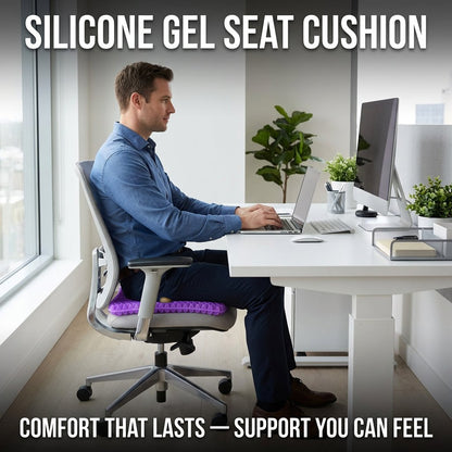✨ 🪑 Double-Layer Gel Seat Cushion | Cooling Pressure Relief