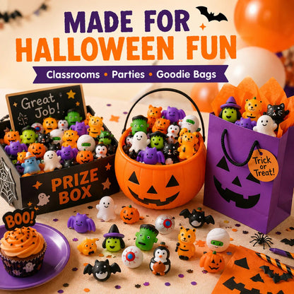 🔥Last Day 50% OFF ！🎃 Halloween Mochi Squishy Toys – Cute Party Favors & Goodie Bag Fillers 👻
