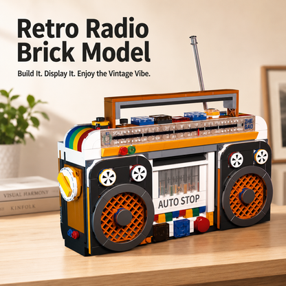 Retro Radio Recorder Building Blocks Brick Kits