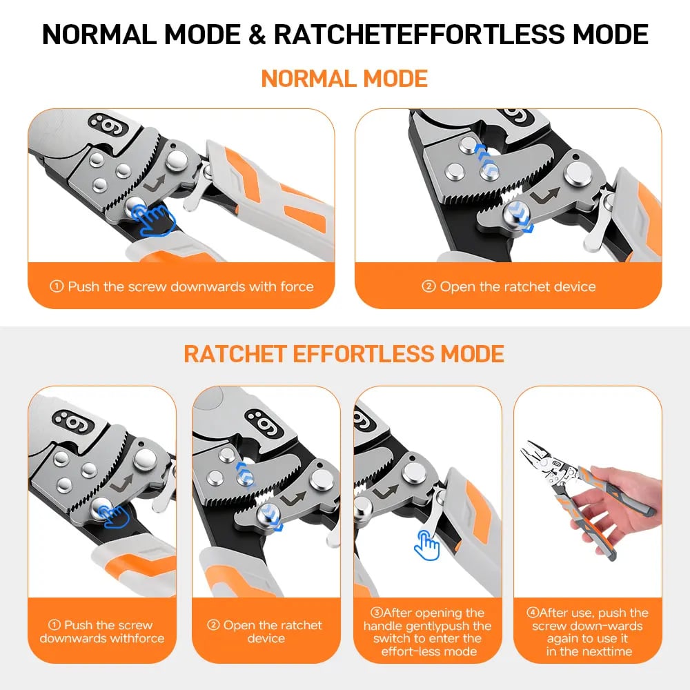 🔧 Self-Locking Ratchet Pliers – Heavy-Duty #55 Steel Grip 🛠️