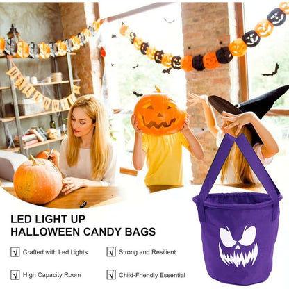 👻 Glow-in-the-Dark LED Halloween Candy Basket for Kids Trick-or-Treating 🎃